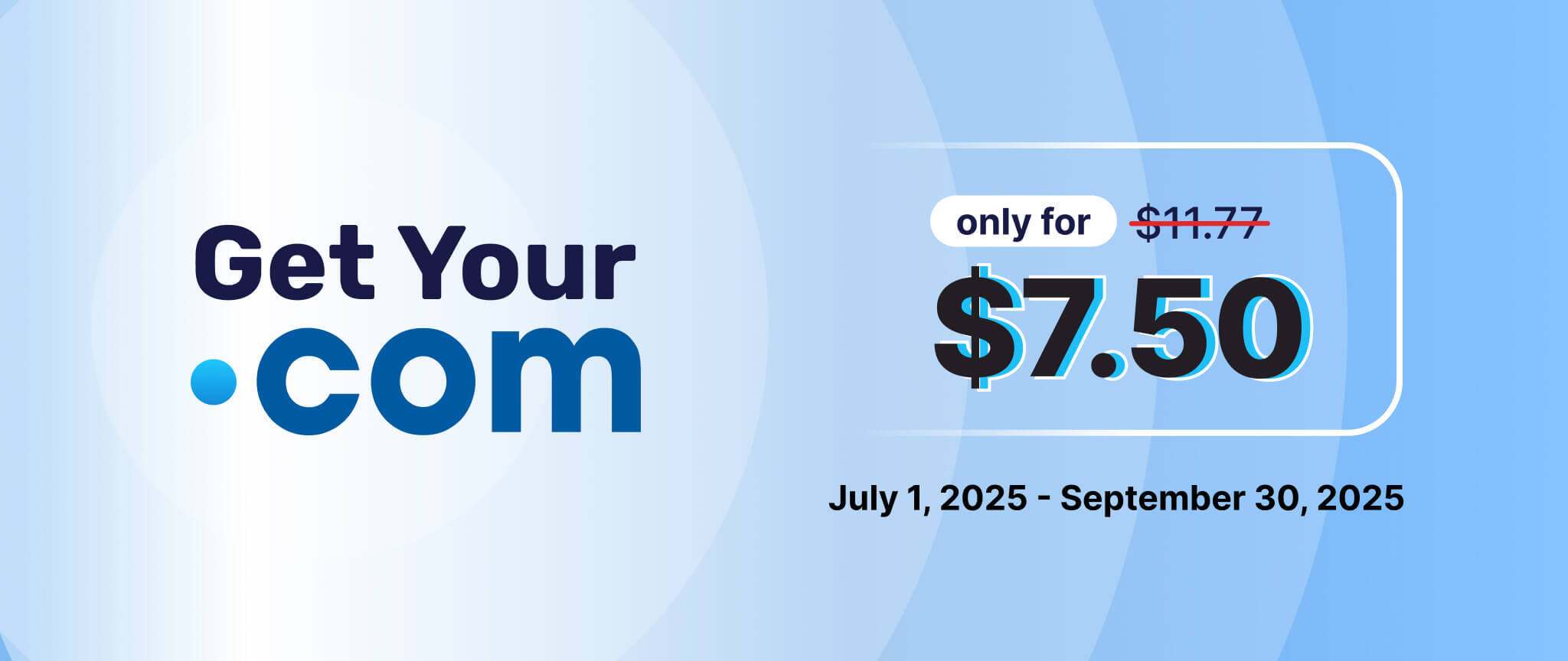 ๐ Get Your .COM banner